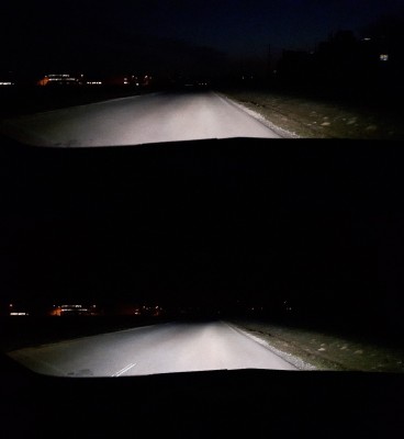 hore povodne Osram od vyroby a dole Philips white vision 2.gen