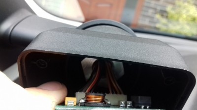 Vnitřek držáku navigace