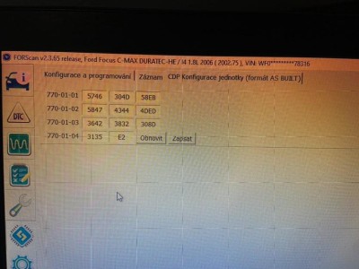 Konfigurace ve Forscanu