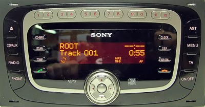 Na display mozno rozoznat 6 piktogramov znazornujucich poradove cisla vlozeneho CD.